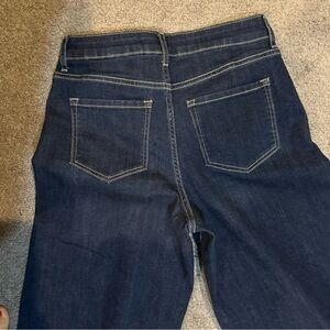 LOGO by Lori Goldstein Dark Blue Boot Cut Jeans